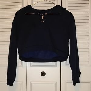 Blue H&M cropped hoodie